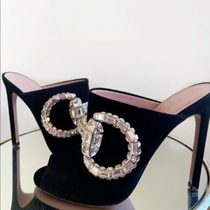 Gucci Maxime crystal covered Horsebit sandal